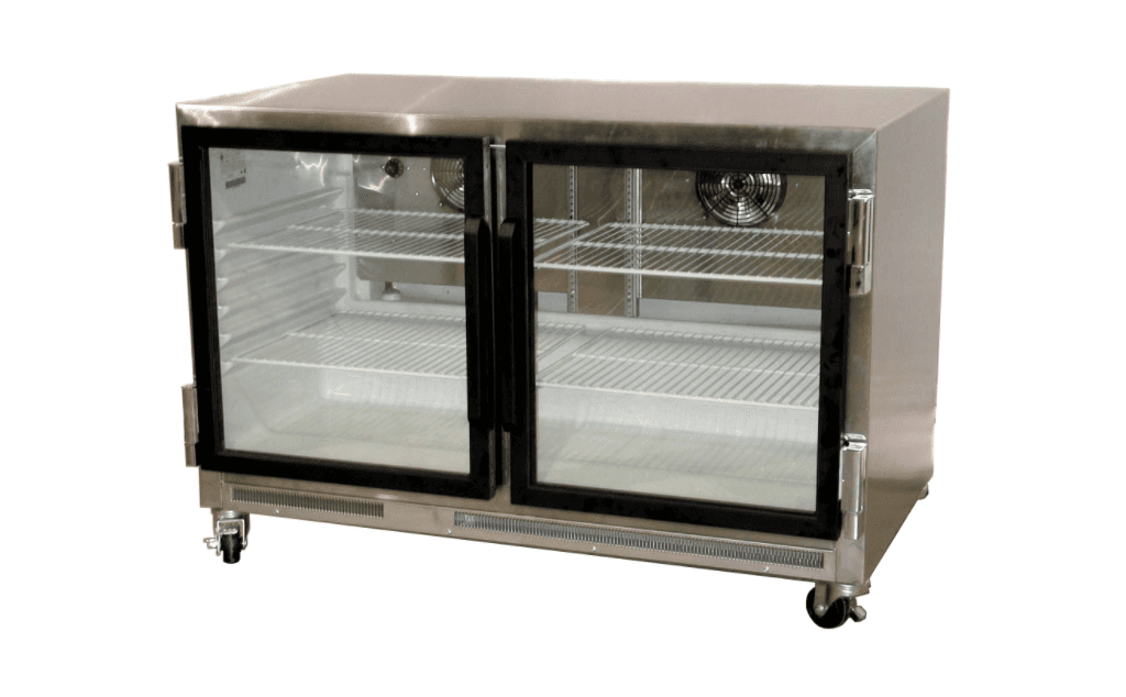 QBD Double Glass Door Under Counter Freezer