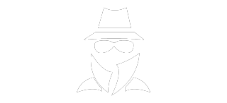 Silhouette d'une personne portant un fedora, des lunettes de soleil et un trench-coat.