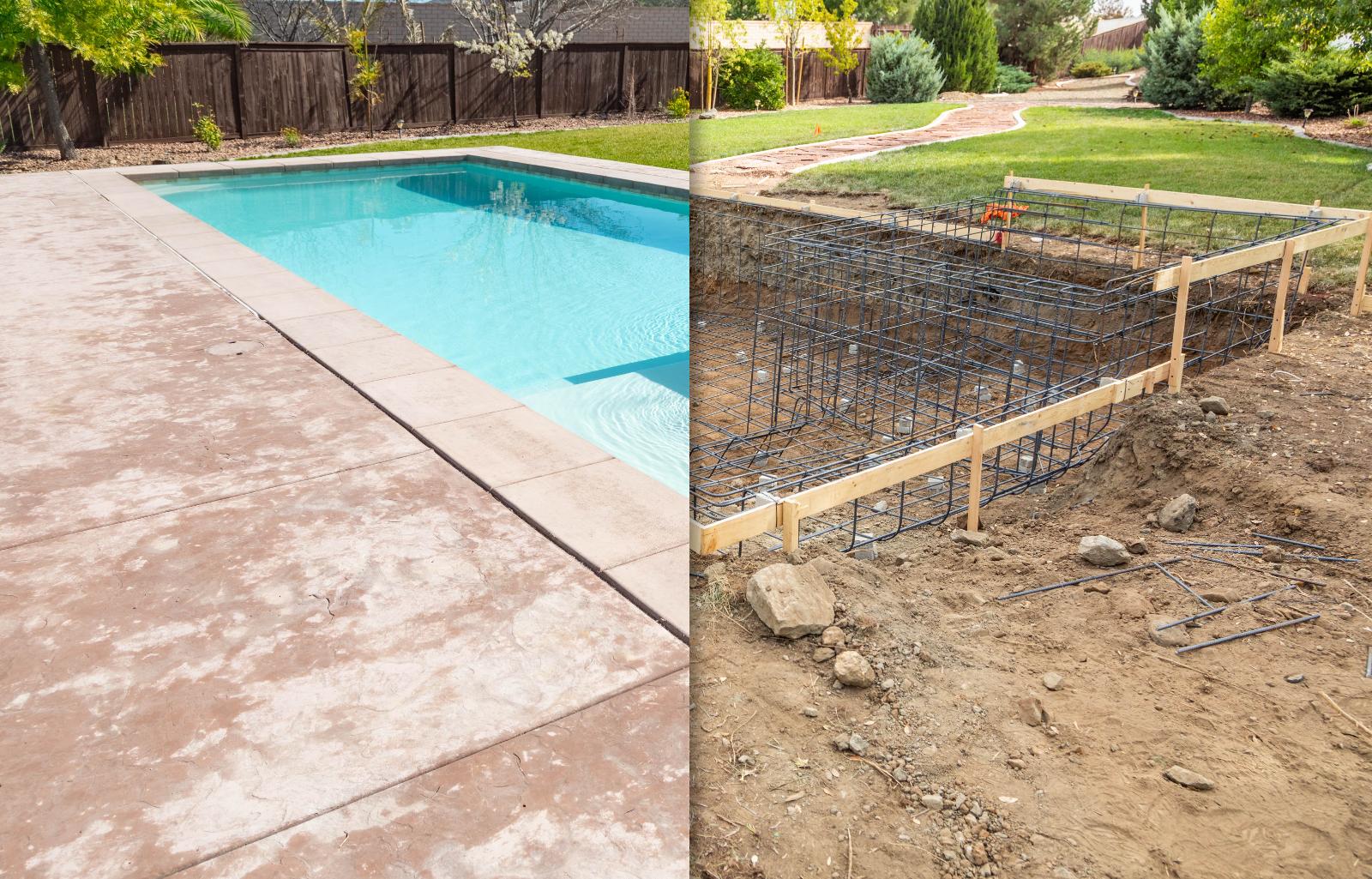 realizzazione piscina prima e dopo
