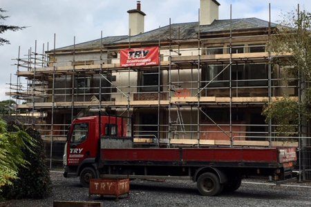 Contract scaffolding construction