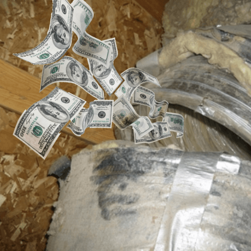 HVAC duct leak