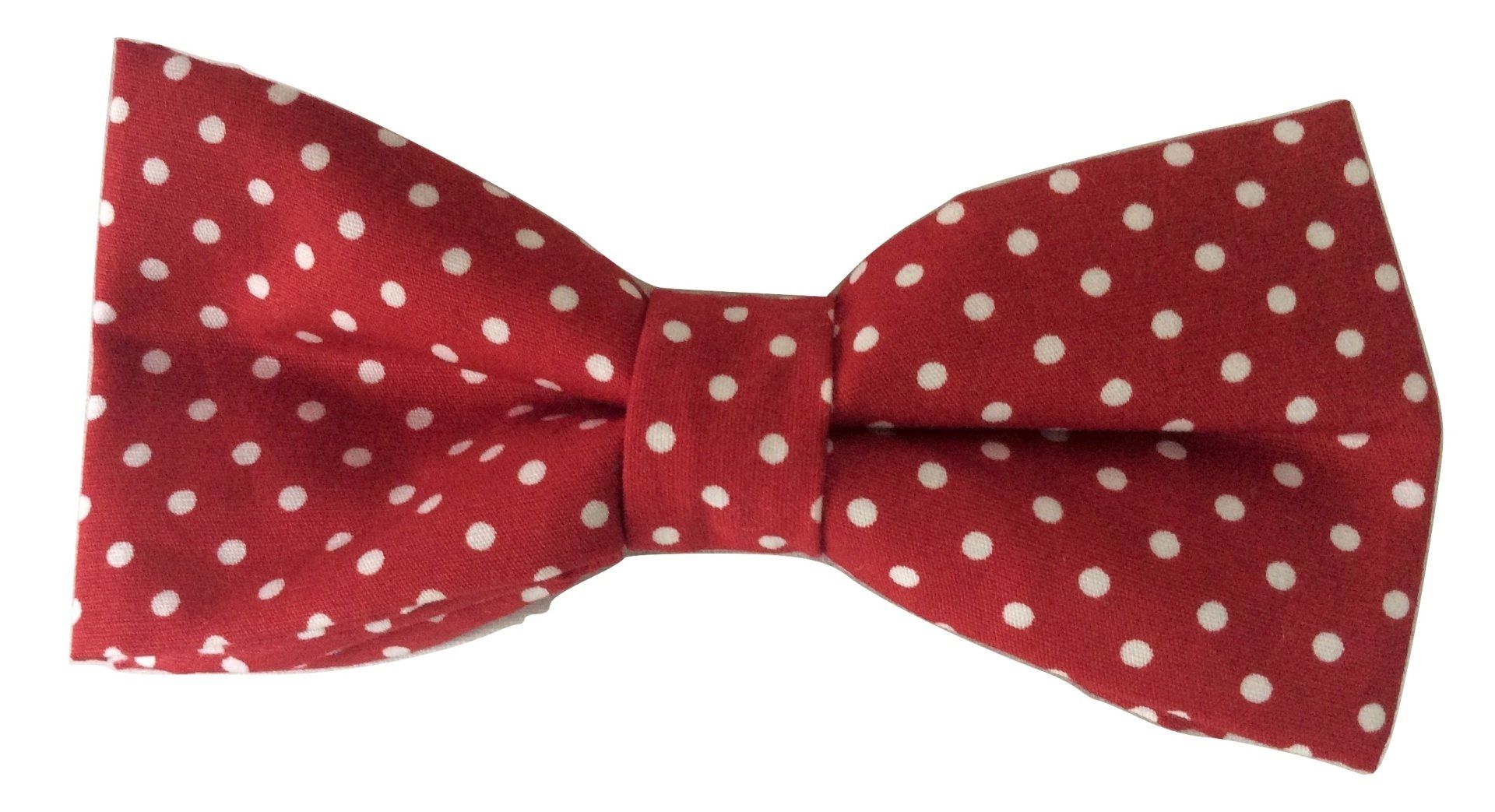 Handmade red polka dot bow tie