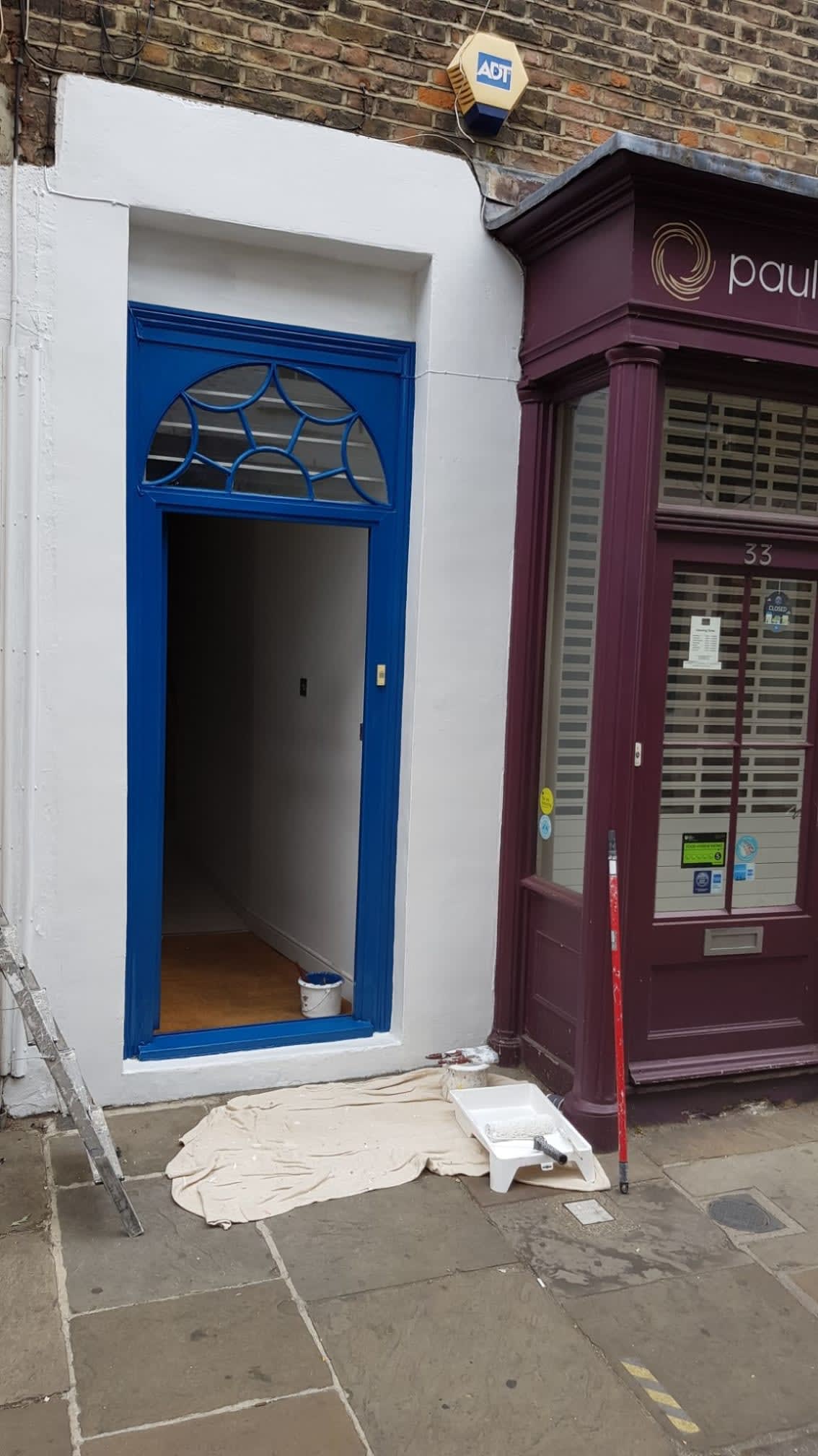 Painted door frame