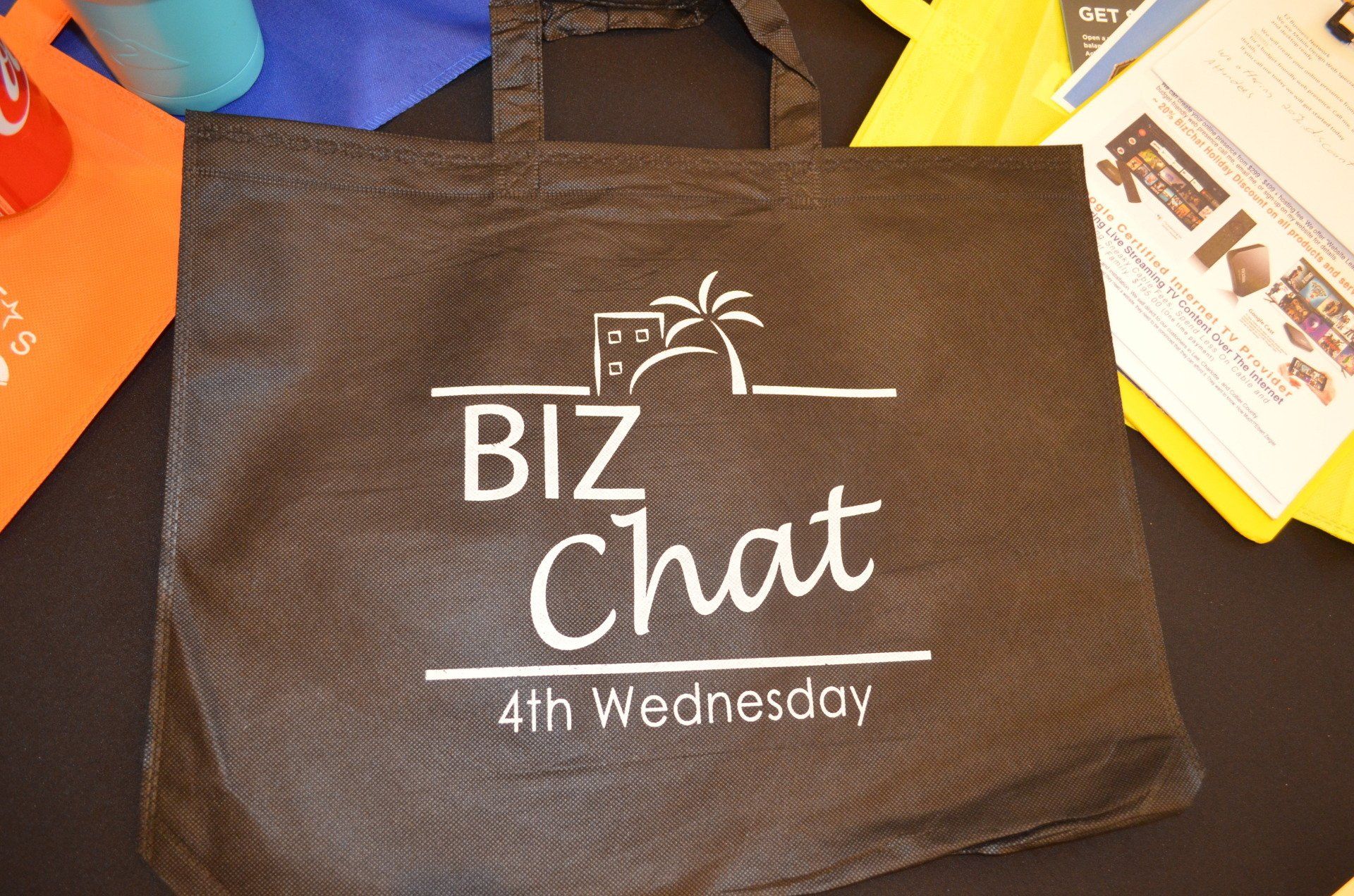 Black tote bag with 