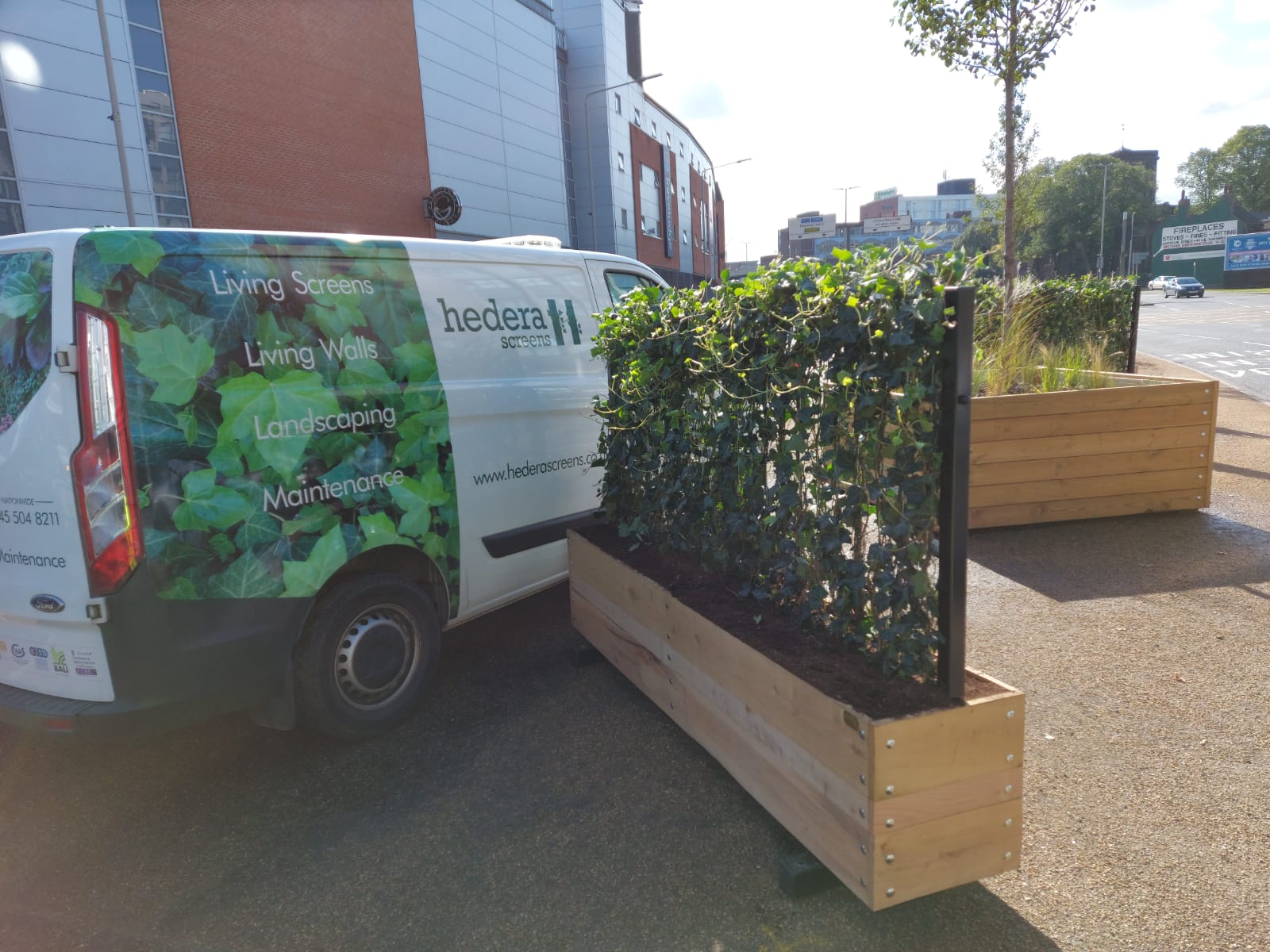 Natural Social Distancing planter boxes