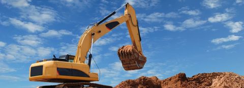 Excavator digging