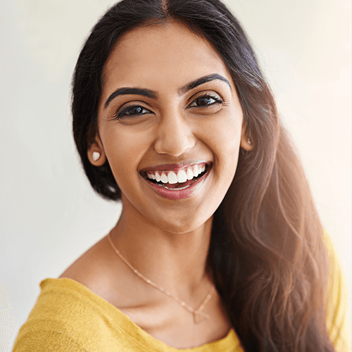 middle eastern young woman smiling
