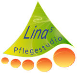 Ein grün-oranges Logo für Lina's Pflegestudio