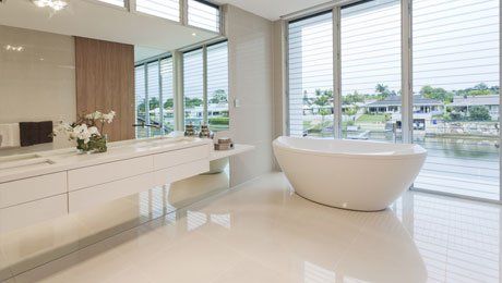 spacious bathroom