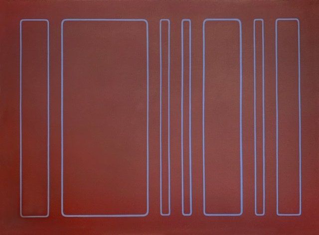 Fences, Blue on Red