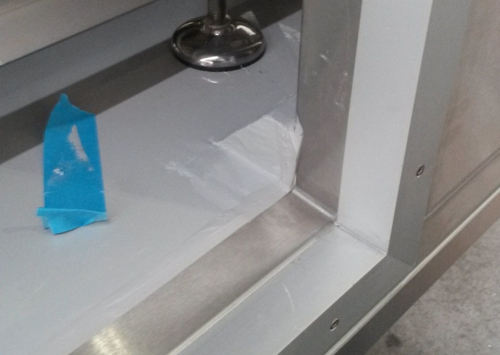 Coating vloer RVS vriestunnel | Waterdichte coating