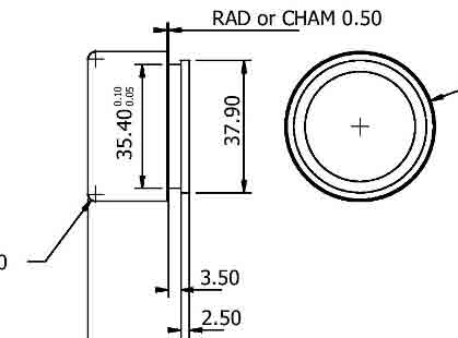 Jaguar Xjs brake piston blueprint