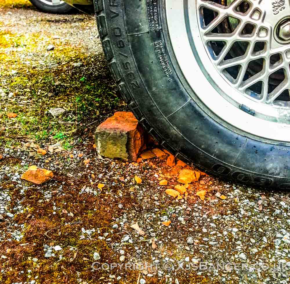Improvised Wheel Chock Fail