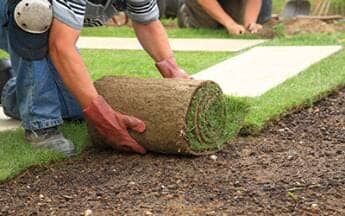 Laying sod for new lawn - hydroseeding in Fairfield, PA
