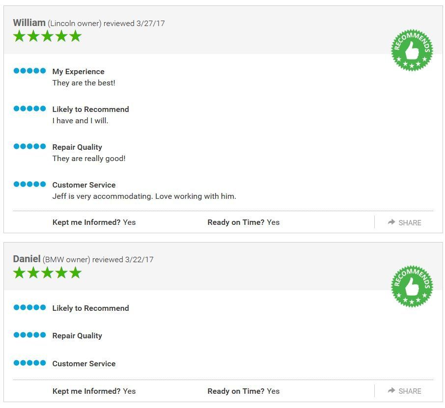 Body Shop Collision — William and Daniel Review in Birmingham, Mi