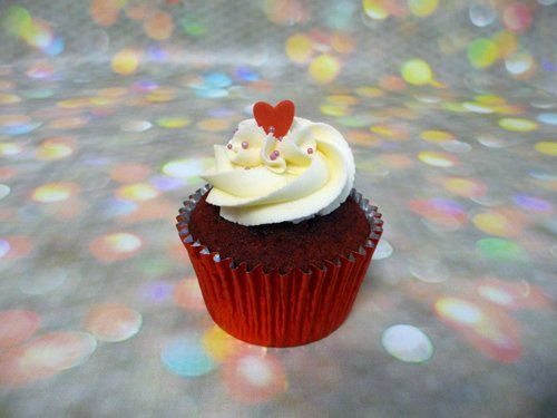Red velvet cupcake. Red velvet cupcake.