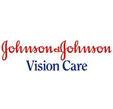 Logo di Johnson & Johnson Vision Care in rosso e blu.