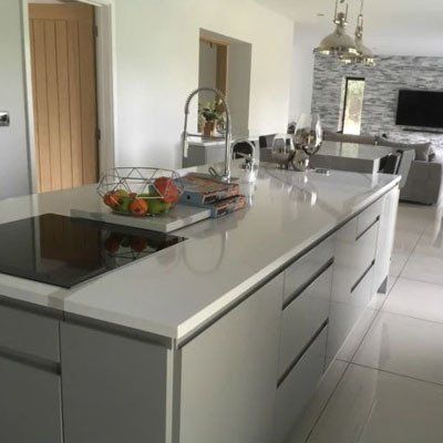 clean and neat modern kitchen marble top