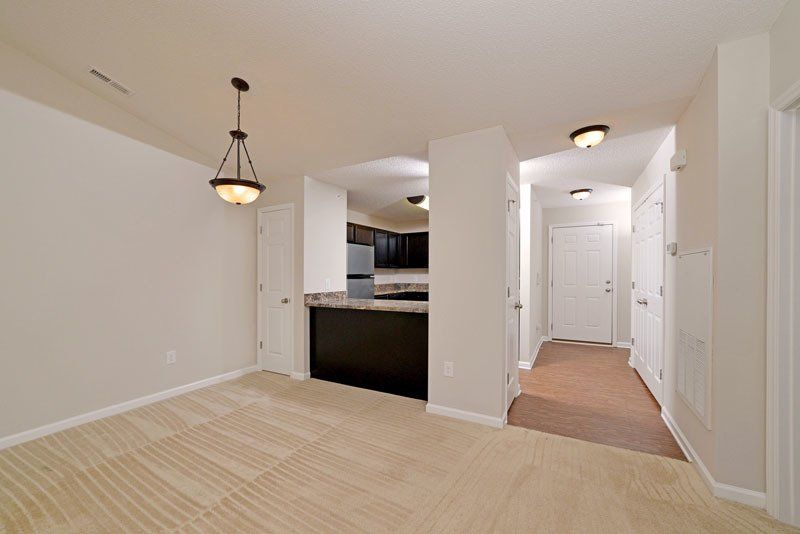 Beacon view from far living room toward the kitchen and dining room. 