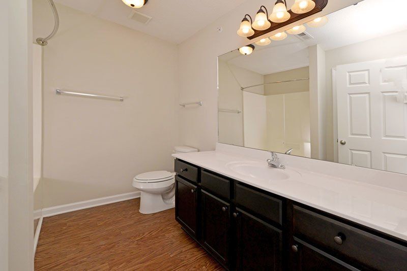 beacon guest bathroom view of the vanity and toilet