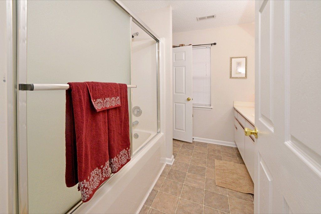 corporate horizon view of bathroom shower