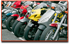 Need your old car, motorbike or van removed? Get great money for your used vehicles when you call Burnley Car Dismantlers today on 01282 436 466 A close up of the front of motorbikes all lined up in a row