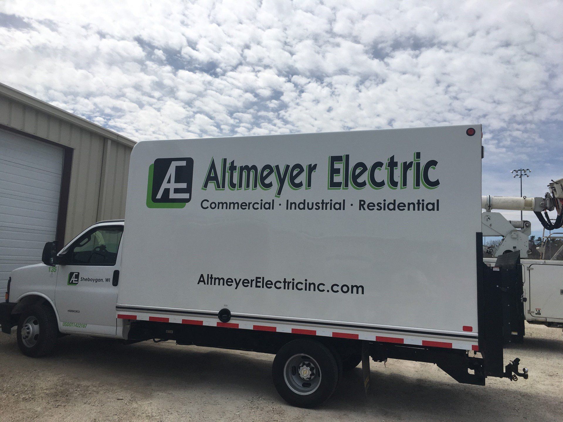 Parking Lot Lighting — Altmeyer Electric White Pick Up Truck In Sheboygan, WI Parking Lot Lighting — Altmeyer Electric White Pick Up Truck In Sheboygan, WI