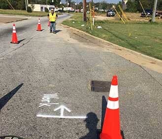 Worker at Road Work — Utility Needs in Piedmont, SC Worker at Road Work — Utility Needs in Piedmont, SC