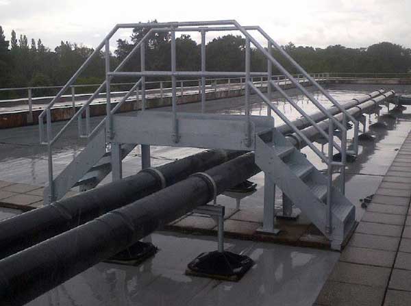 Galvanised access bridge