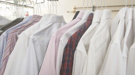 Dry cleaned clothes