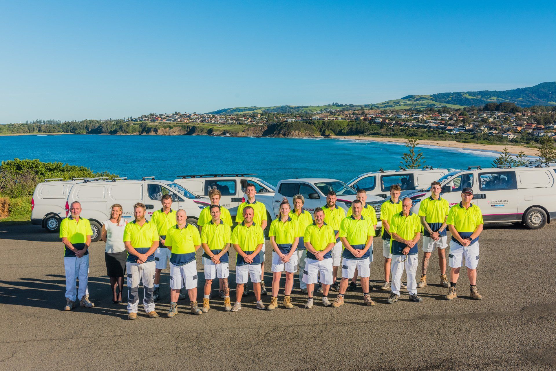 Coast Maintenance vehicle and employees