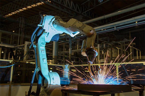 Robot Welding Metal — Salt Lake City, UT — Central Electric, Inc. Robot Welding Metal — Salt Lake City, UT — Central Electric, Inc.
