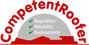 A logo for a company called competentroofer