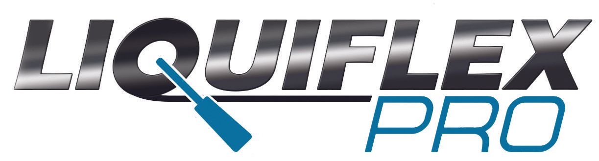 A logo for liquidflex pro is shown on a white background