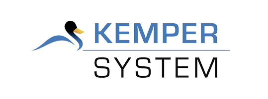 A kemper system logo with a duck on it