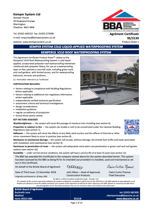 A brochure with a picture of a building and a roof.
