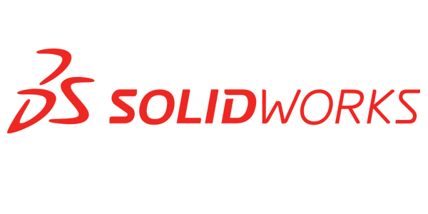 The red logo for Dassault Systèmes SolidWorks, featuring the stylized 