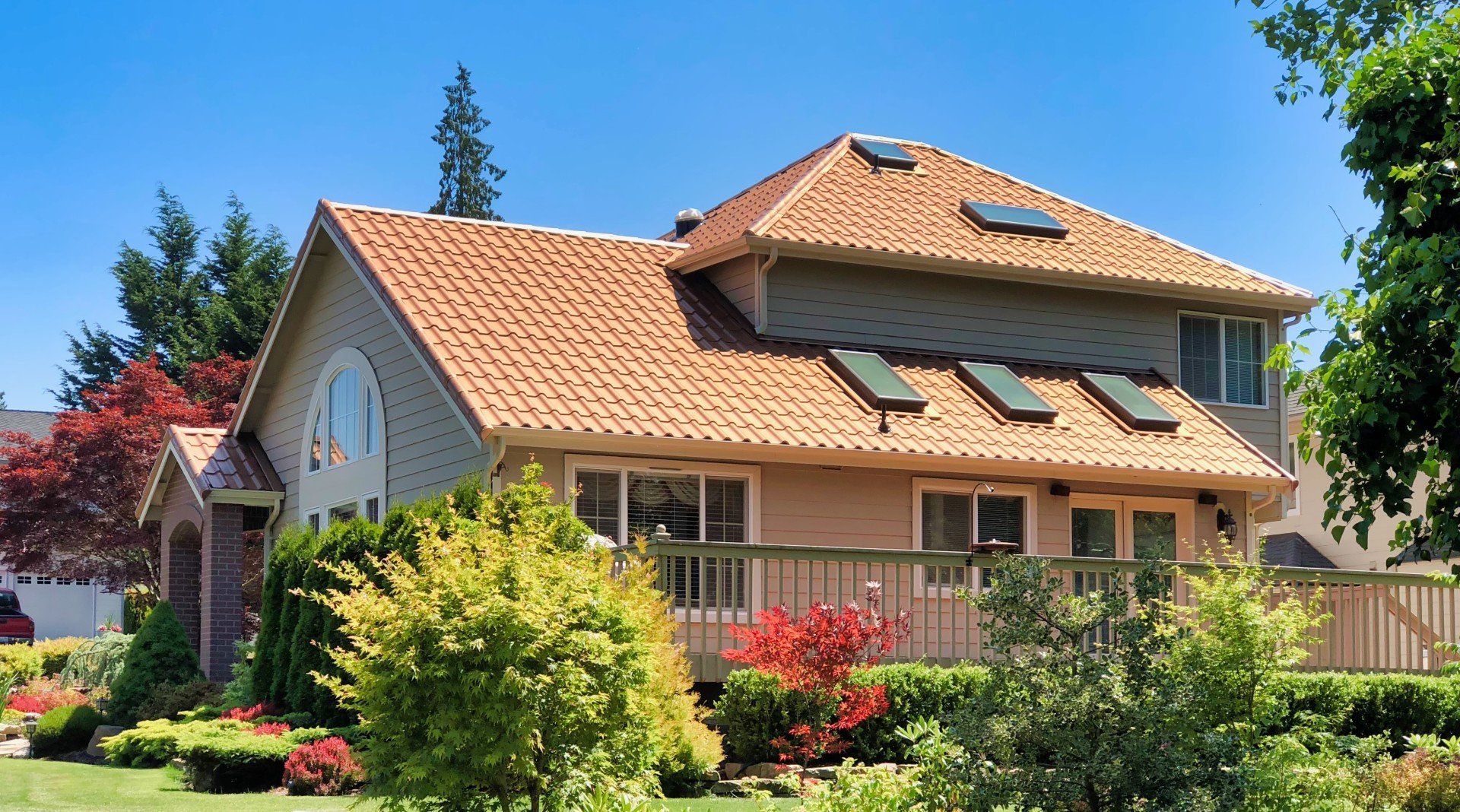 Arlington WA Interlock Metal Roofing Copper Penny Mediterranean Tile Roof