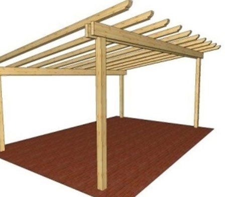 un disegno di un parapetto in legno