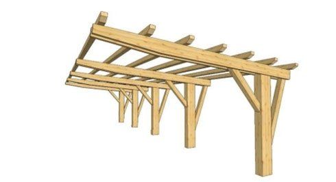 un disegno grafico di un parapetto in legno