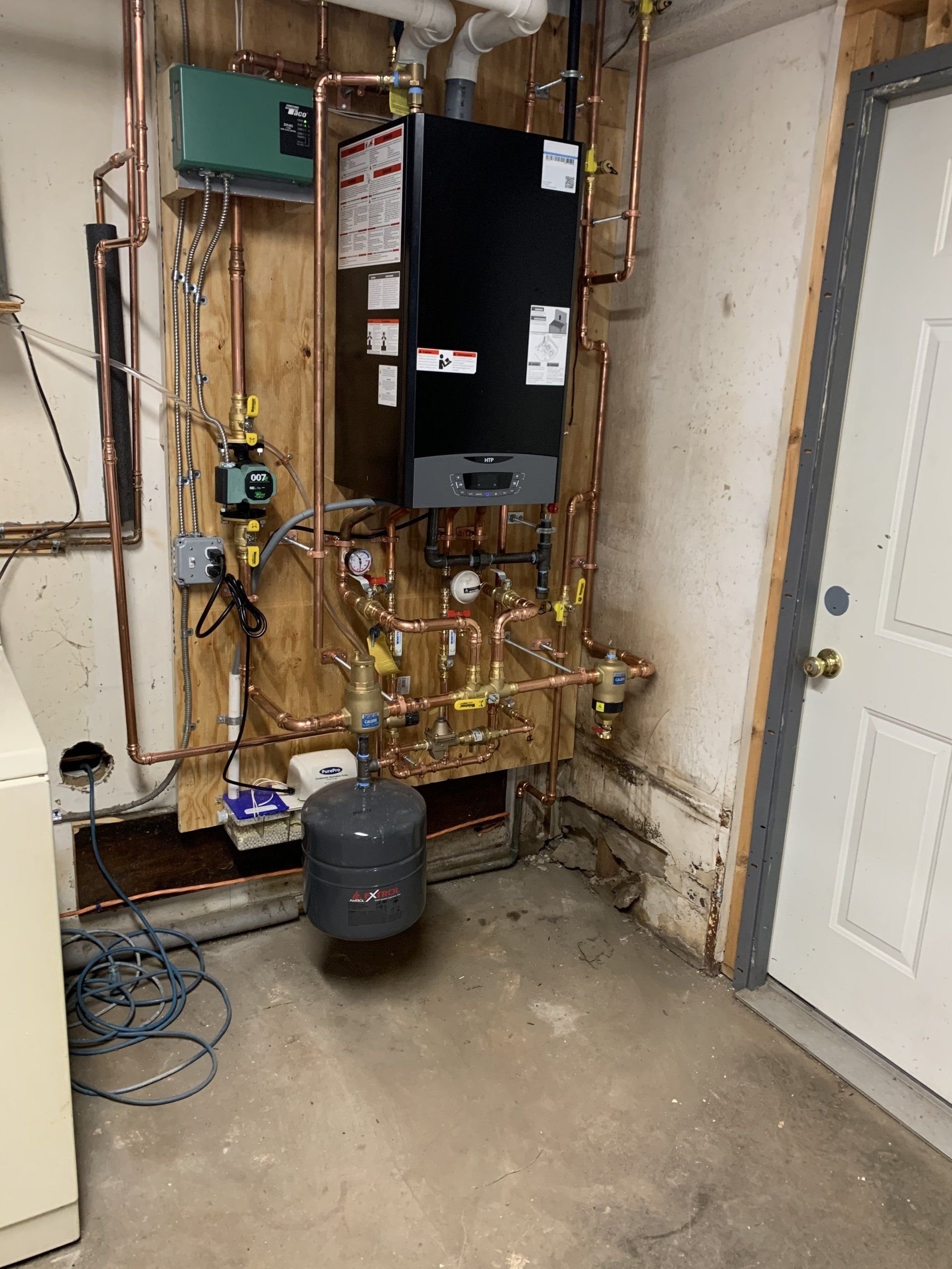 new tankless hot water tank install
