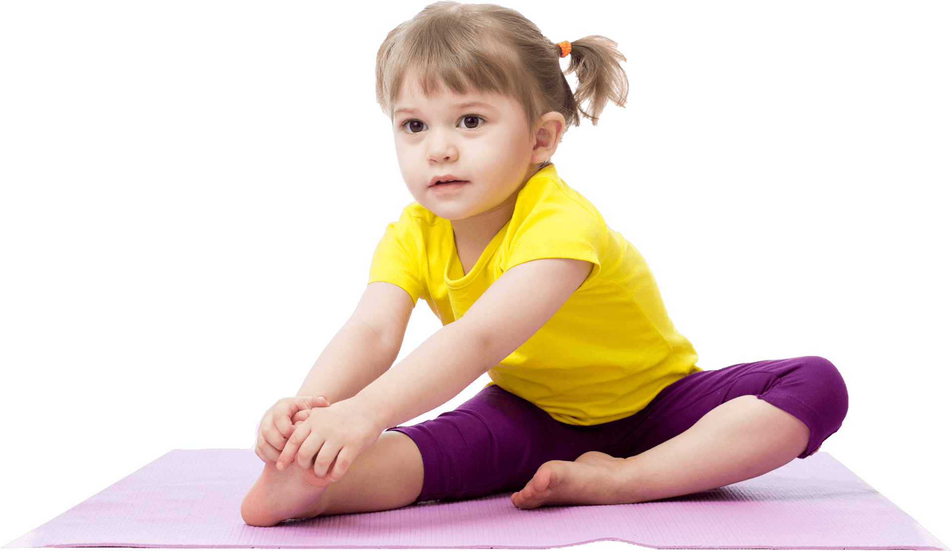 little girl doing yoga