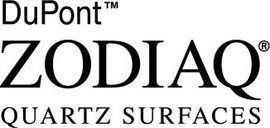 DuPont ZODIAQ Quartz Surfaces logo in black text on white background