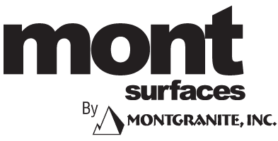 Mont surfaces by Montgranite, Inc. logo in black and gray on white background
