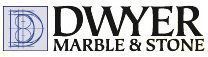 DWYER Marble & Stone logo with a blue monogram and black text on a white background