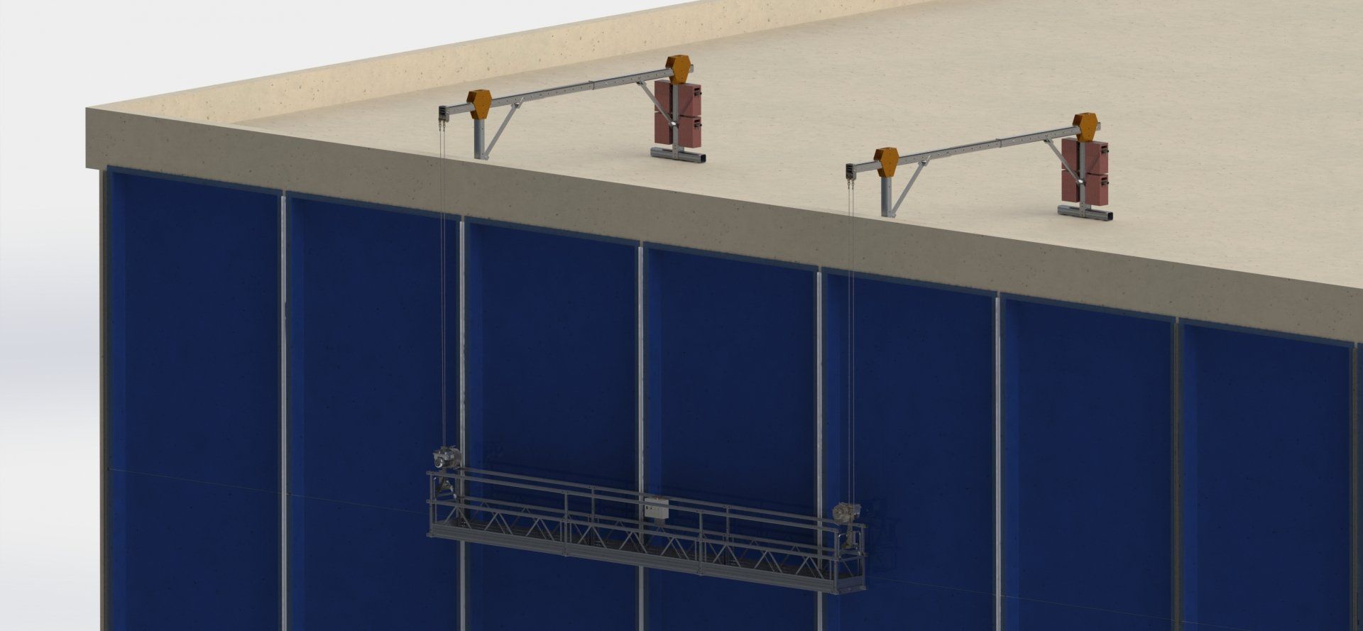 Temporary Suspended Access Roofbeams