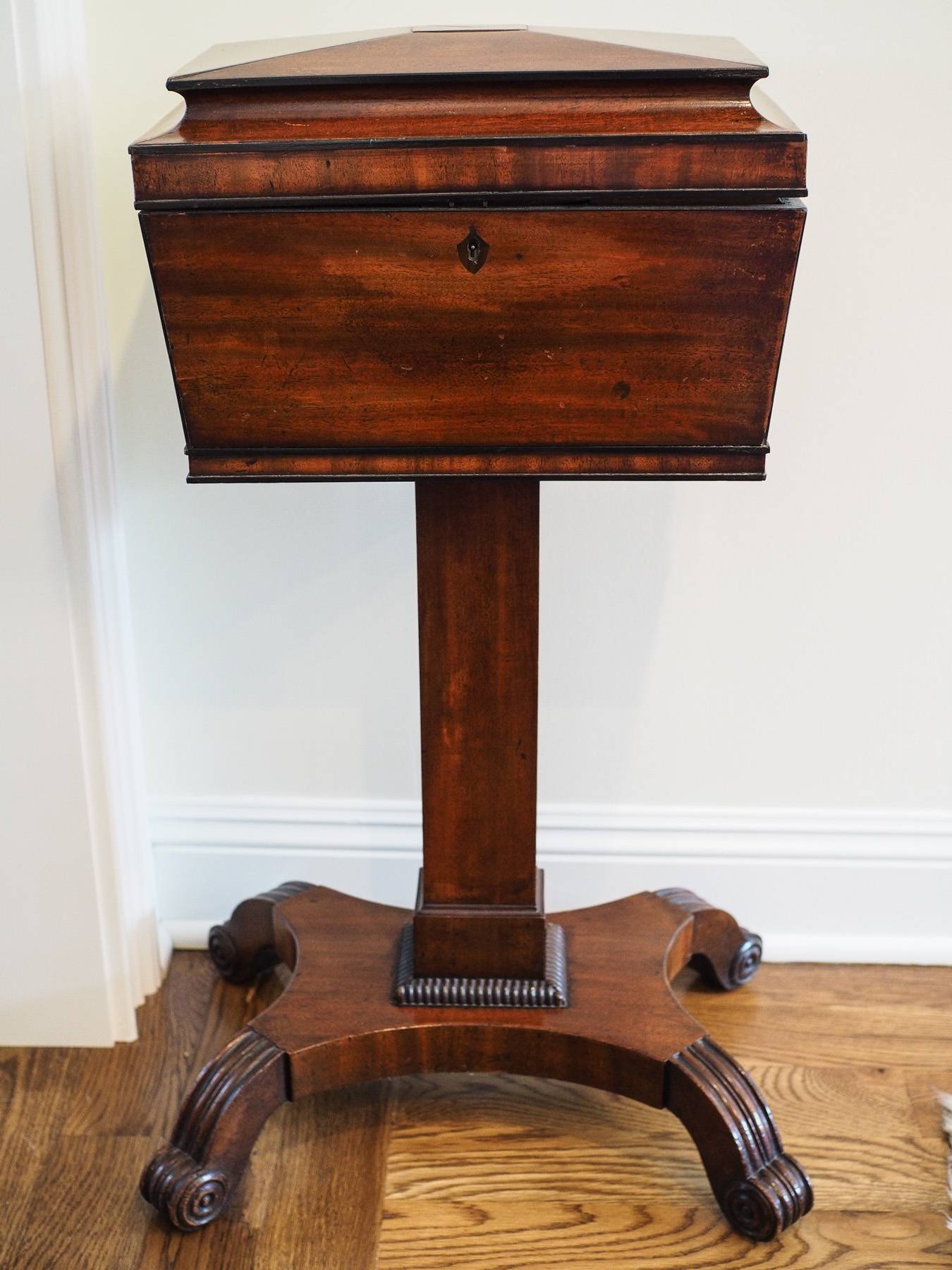 a wooden stand