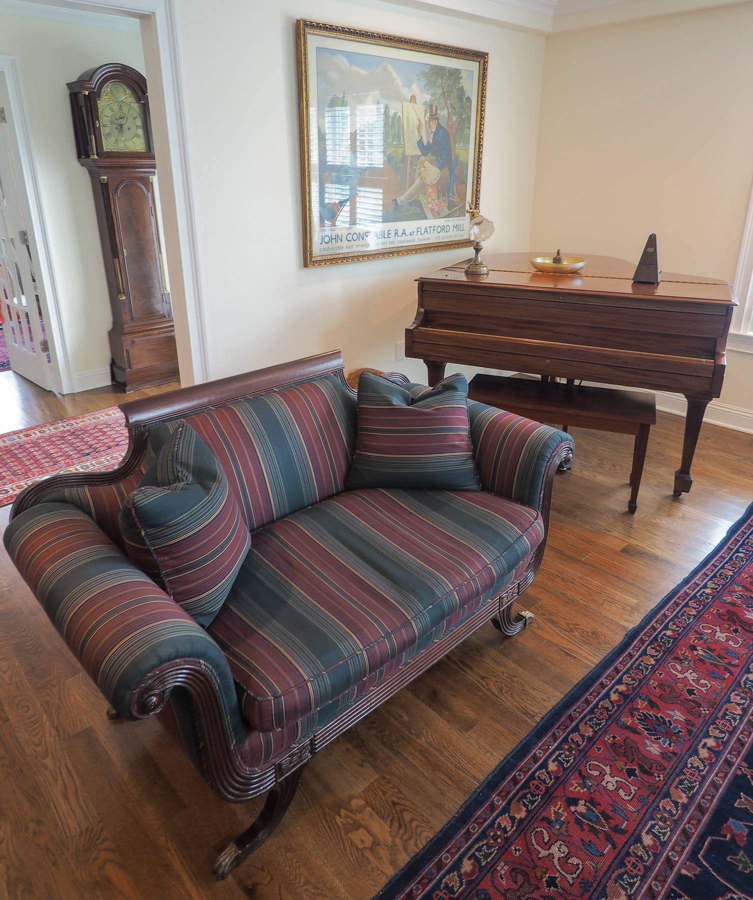 red and green couch