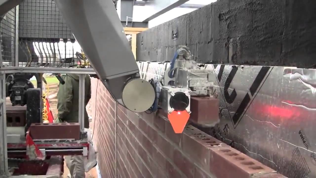 Automated bricklaying robot Robots are ideal for repetitive tasks such as brick laying