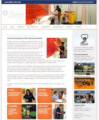 Too much text for SEO Commercial cleaning franchise recruitment website 5